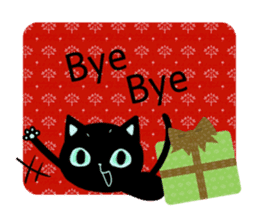 SKY-BLUE EYES BLACK CAT sticker #9506787