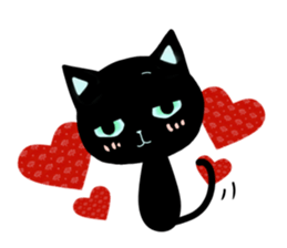 SKY-BLUE EYES BLACK CAT sticker #9506795