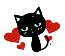 SKY-BLUE EYES BLACK CAT sticker #9506795