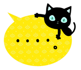 SKY-BLUE EYES BLACK CAT sticker #9506807