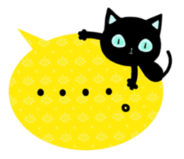SKY-BLUE EYES BLACK CAT sticker #9506807