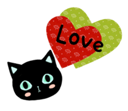 SKY-BLUE EYES BLACK CAT sticker #9506811