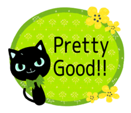 SKY-BLUE EYES BLACK CAT sticker #9506821