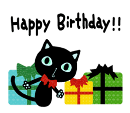 SKY-BLUE EYES BLACK CAT sticker #9506823