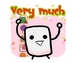 Square English greetings sticker #9508554