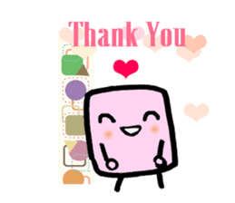 Square English greetings sticker #9508559