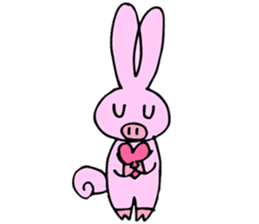 Rabbit-Pig sticker #9508886