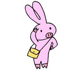 Rabbit-Pig sticker #9508889