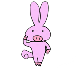 Rabbit-Pig sticker #9508893