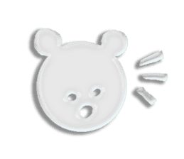 A transparent bear sticker #9508933
