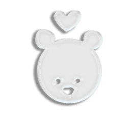 A transparent bear sticker #9508937