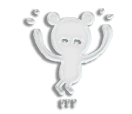 A transparent bear sticker #9508938