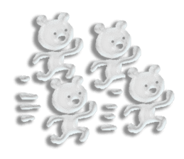 A transparent bear sticker #9508942