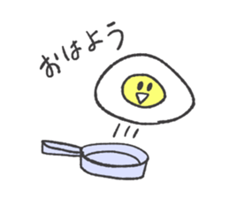 Egg and house and bird sticker #9509104