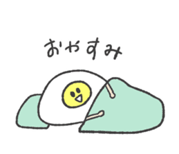 Egg and house and bird sticker #9509105