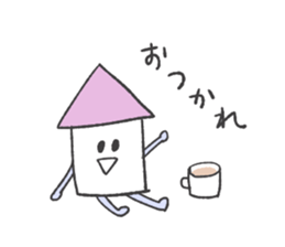 Egg and house and bird sticker #9509140
