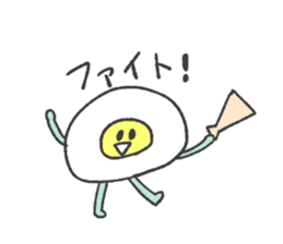 Egg and house and bird sticker #9509142