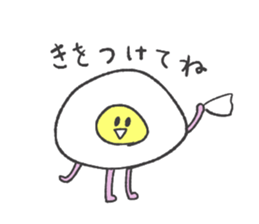 Egg and house and bird sticker #9509143