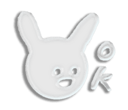 A transparent rabbit sticker #9509271