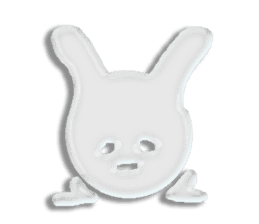 A transparent rabbit sticker #9509272