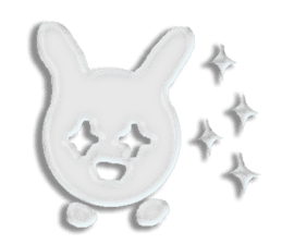 A transparent rabbit sticker #9509273