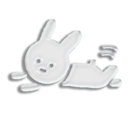 A transparent rabbit sticker #9509274