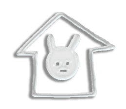 A transparent rabbit sticker #9509275