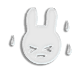 A transparent rabbit sticker #9509278