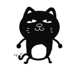 Very cute black cat sticker #9512144