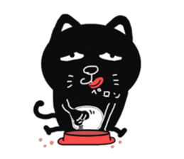 Very cute black cat sticker #9512148