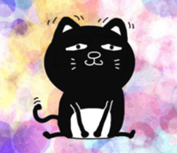 Very cute black cat sticker #9512150