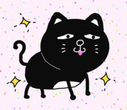 Very cute black cat sticker #9512151