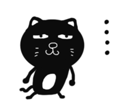 Very cute black cat sticker #9512157