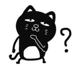 Very cute black cat sticker #9512158