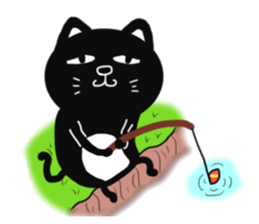 Very cute black cat sticker #9512159