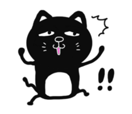 Very cute black cat sticker #9512160
