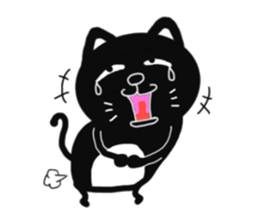 Very cute black cat sticker #9512165