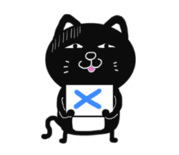 Very cute black cat sticker #9512175