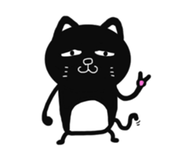 Very cute black cat sticker #9512182