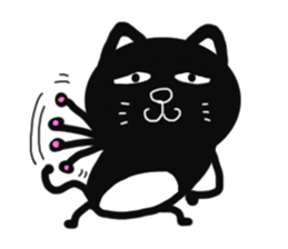 Very cute black cat sticker #9512183