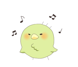 Yellowish green bird sticker #9513704