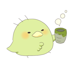 Yellowish green bird sticker #9513706