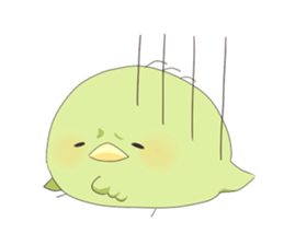 Yellowish green bird sticker #9513709