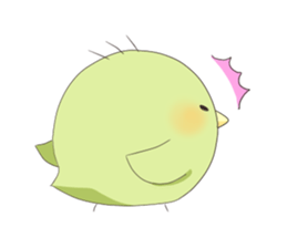 Yellowish green bird sticker #9513710