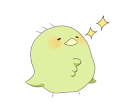 Yellowish green bird sticker #9513713