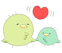 Yellowish green bird sticker #9513718