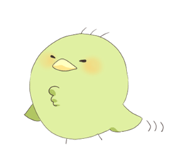 Yellowish green bird sticker #9513721