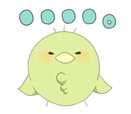 Yellowish green bird sticker #9513723