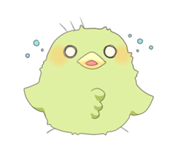 Yellowish green bird sticker #9513731