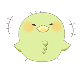 Yellowish green bird sticker #9513737